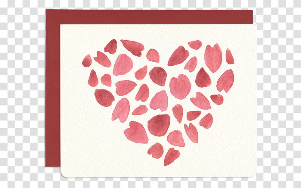 Romantic Petal Greeting Card Greeting Card, Flower, Plant, Blossom, Rug Transparent Png