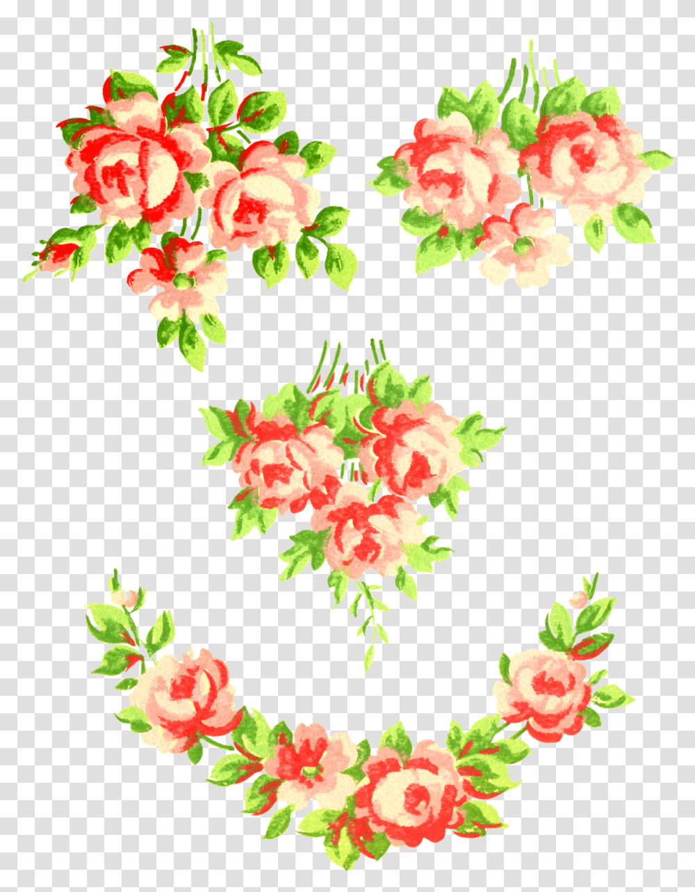 Romantic Pink Flower Border Pic Portable Network Graphics, Plant, Art, Floral Design, Pattern Transparent Png