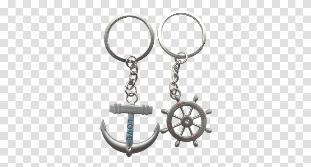Romantic Stainless Alloy Metal Silver Nautical Keychain, Hook Transparent Png