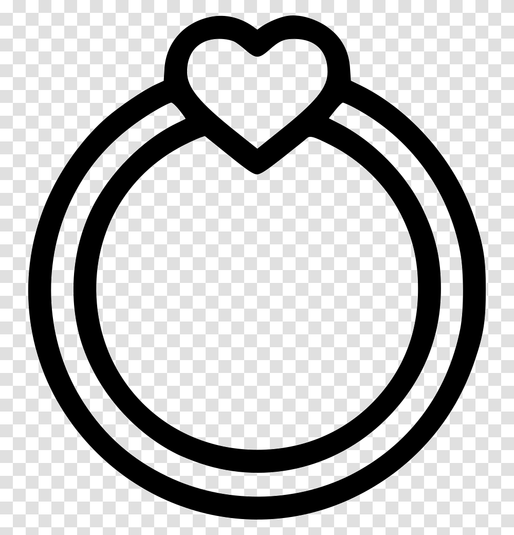 Romantic Valentine Day Heart Wedding Ring, Stencil, Rug, Label Transparent Png