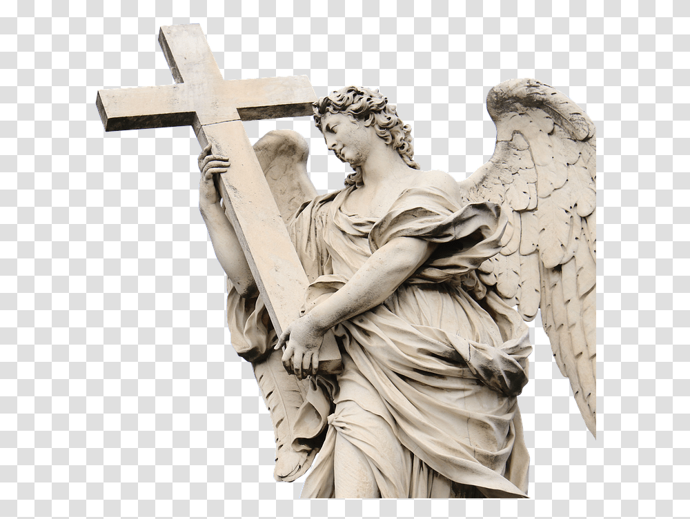 Rome Statue Sculpture Italy Antique Marble Rome Statue, Person, Human, Cross Transparent Png