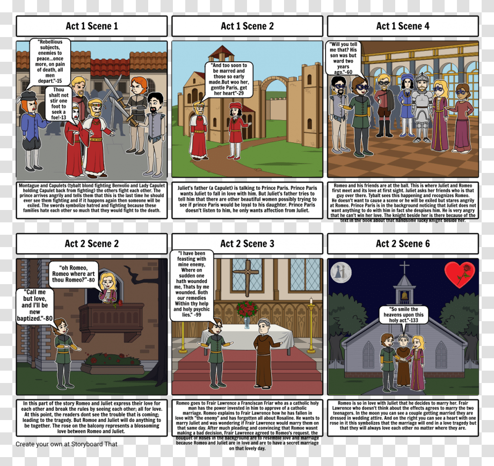 Romeo And Juliet Act 2 Scene 4 Comic Strip, Comics, Book, Person, Human Transparent Png