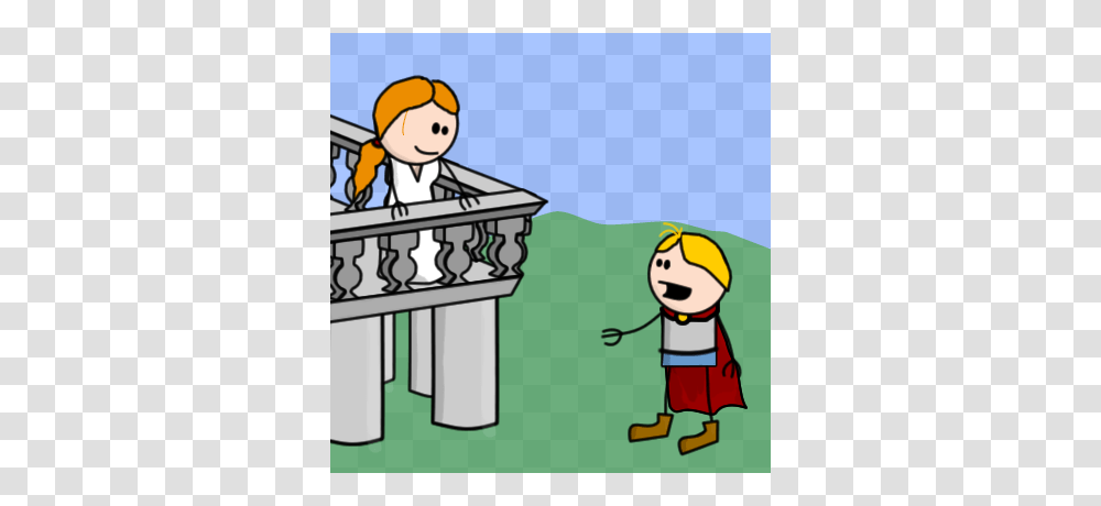 Romeo And Juliet Balcony Scene Romeo And Juliet, Furniture, Waiter, Scientist, Table Transparent Png