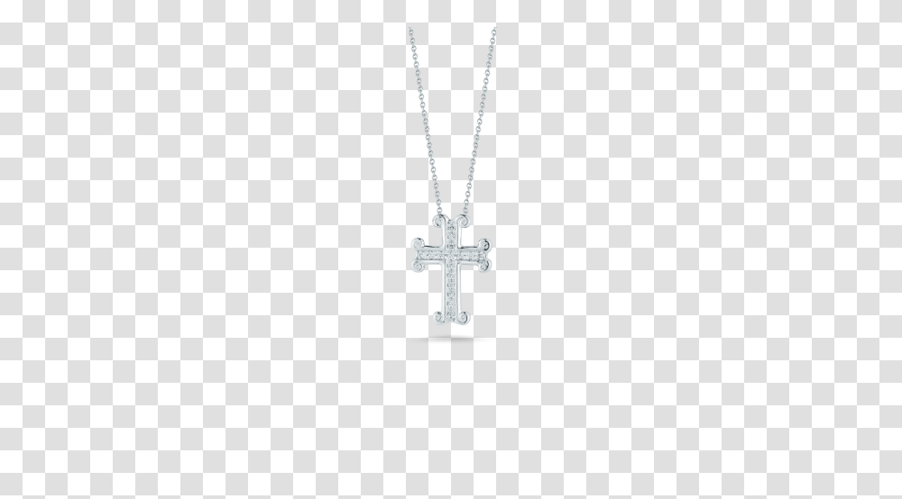 Romm Diamonds White Gold Cross Pendant With Diamonds, Crucifix, Necklace, Jewelry Transparent Png