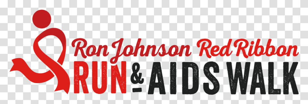 Ron Johnson Red Ribbon Run Amp Aids Walk Logo Graphics, Label, Alphabet, Poster Transparent Png