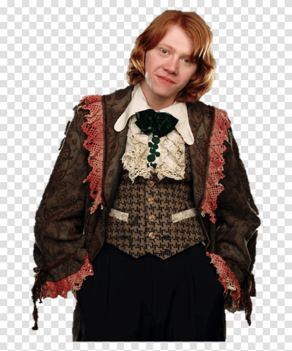 Ron Ronald Weasley Ronweasley Ronaldweasley Harry Harry Potter 4 Ron, Person, Tie Transparent Png