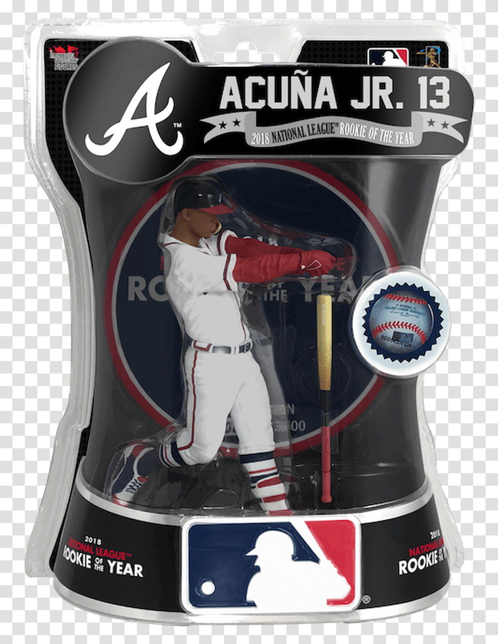 Ronald Acuna Jr Rookie Of The Year Bobblehead, Person, Human, Helmet Transparent Png