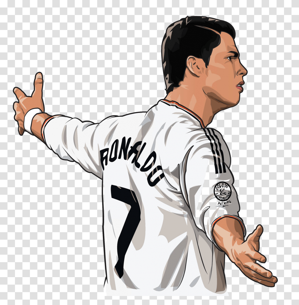 Ronaldo Cartoon, Person, People, Sport, Team Sport Transparent Png