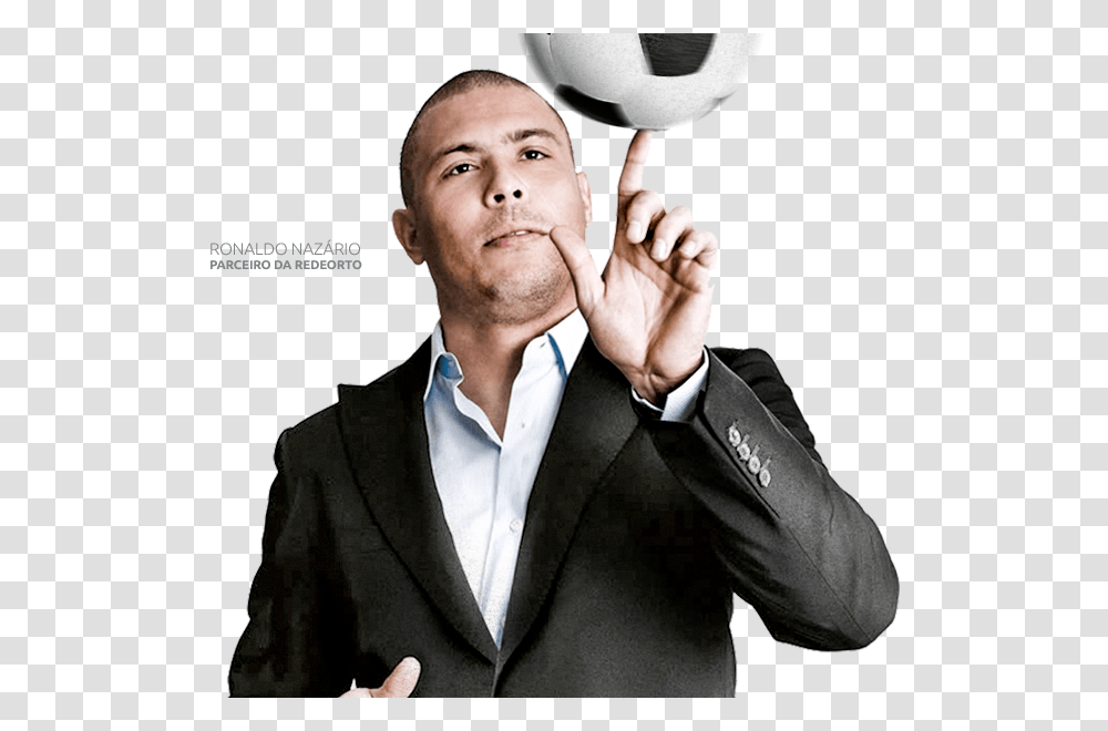 Ronaldo Fenomeno, Person, Suit, Overcoat Transparent Png