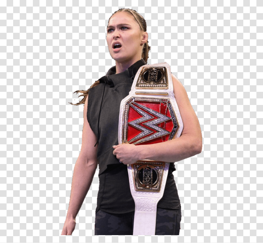 Ronda Rousey Pic Wwe, Person, Human, Buckle, Gold Transparent Png