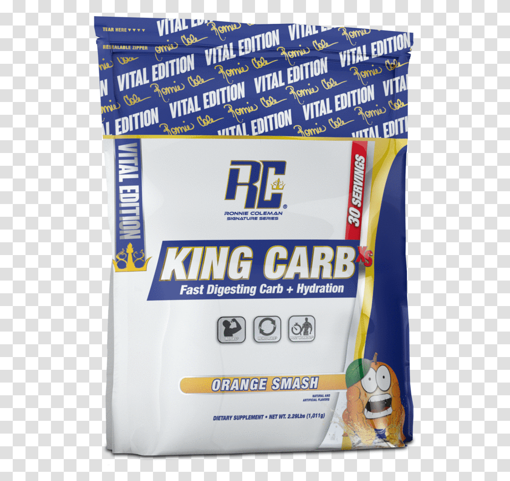 Ronnie Coleman Signature Series Carb King Carb Packaging And Labeling, Word, Machine, Food, Adapter Transparent Png