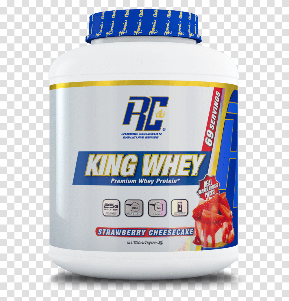 Ronnie Coleman Signature Series Protein Strawberry Ronnie Coleman Signature Series King Whey, Bottle, Cosmetics, Label Transparent Png