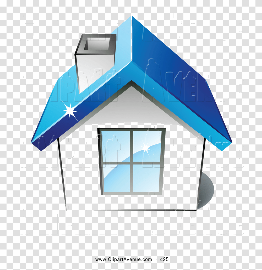 Roof Avenue Clipart Of Little White Home With Big Window Save Energy Home, Building, Shelter, Rural, Countryside Transparent Png