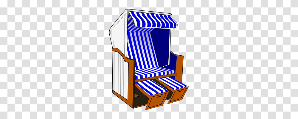 Roofed Wicker Beach Chair Holiday, Furniture, Rocking Chair, Armchair Transparent Png