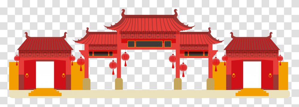 Rooftop Clipart Chinese Building, Architecture, Temple, Shrine, Worship Transparent Png