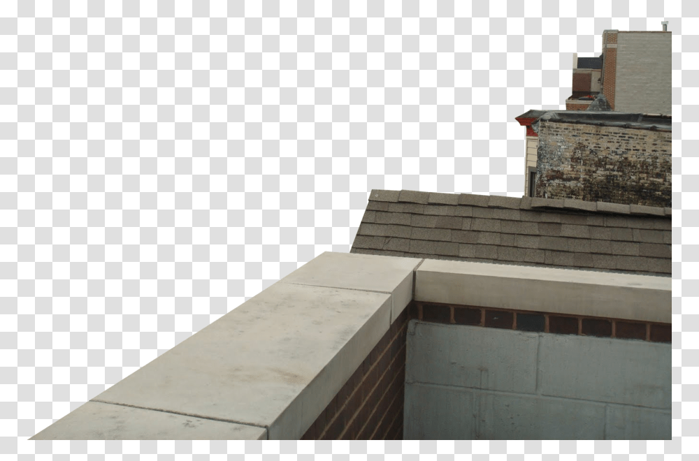 Rooftop Ledge Corner With Buildings Top Corner Of Building, Brick, Architecture, Wall, Concrete Transparent Png