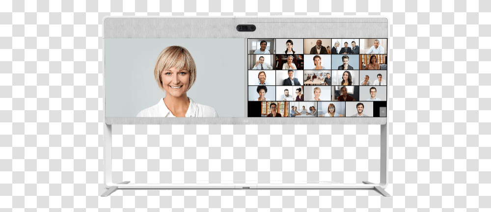 Room Os Welcome To The Video Conferencing Hub For Adult, Person, Collage, Poster, Advertisement Transparent Png