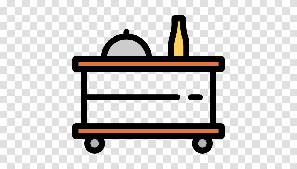 Room Service Cart Hotels Carts Hotel Food Cover Icon, Vehicle, Transportation, Lawn Mower, Tool Transparent Png