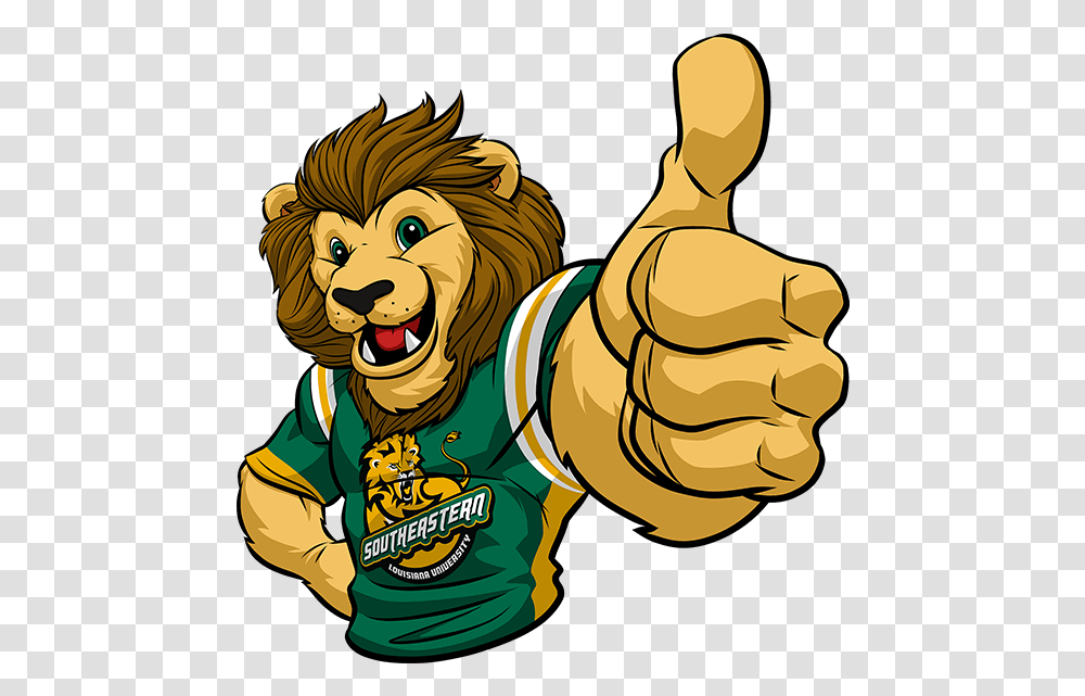 Roomie Giving Thumbs Up Southeastern Louisiana University, Finger, Tiger, Wildlife, Mammal Transparent Png