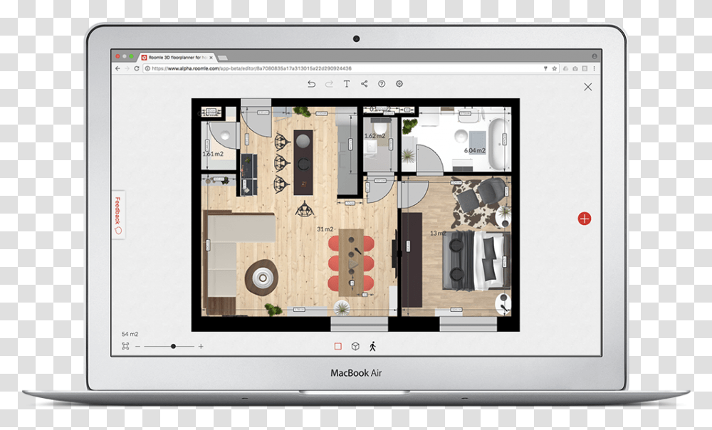 Roomle 3d Floorplanner For Home Amp Office Design Ideas Roomle App, Monitor, Screen, Electronics, Display Transparent Png