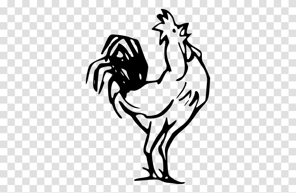 Rooster And Hen Clipart, Stencil, Animal, Mammal Transparent Png