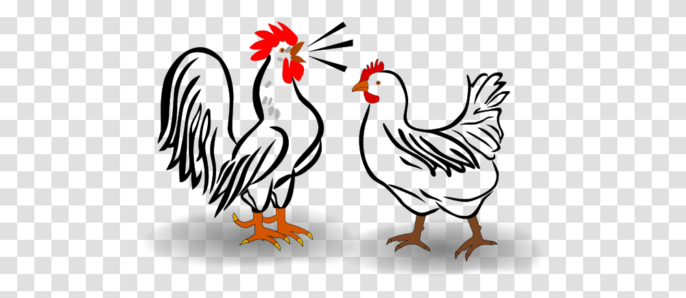 Rooster And Painting Books Arabic Word Of Cock, Bird, Animal, Fire, Flame Transparent Png