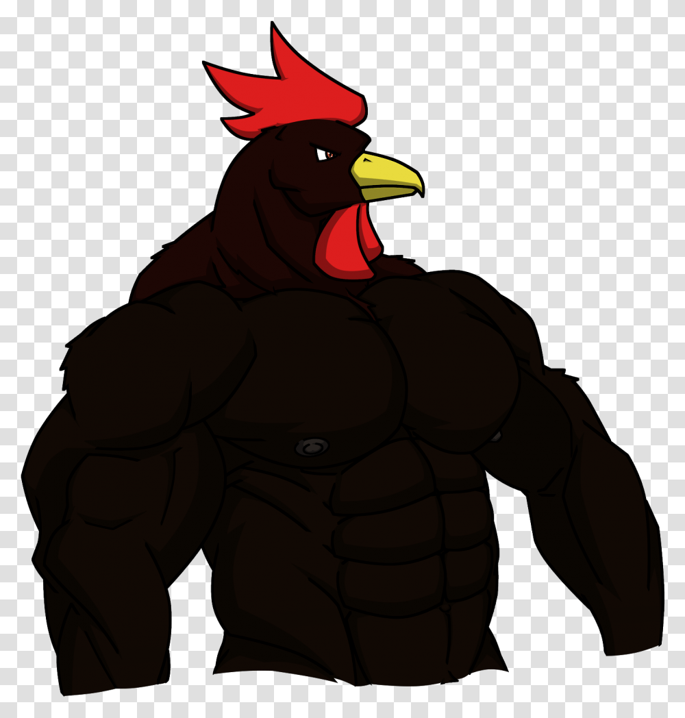 Rooster Chicken Bird Galliformes Male Big Black Chicken Cartoon, Animal, Beak, Cardinal, Fowl Transparent Png