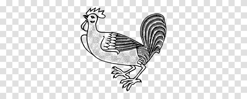 Rooster Chicken Drawing Landfowl Poultry, Gray, World Of Warcraft Transparent Png