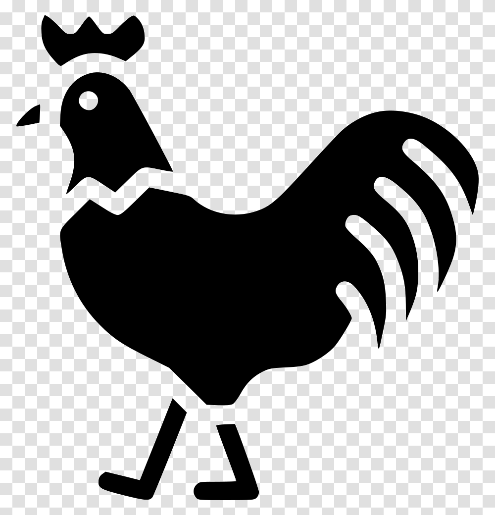 Rooster Image Livestock Farm Icon, Animal, Stencil, Poultry, Fowl Transparent Png