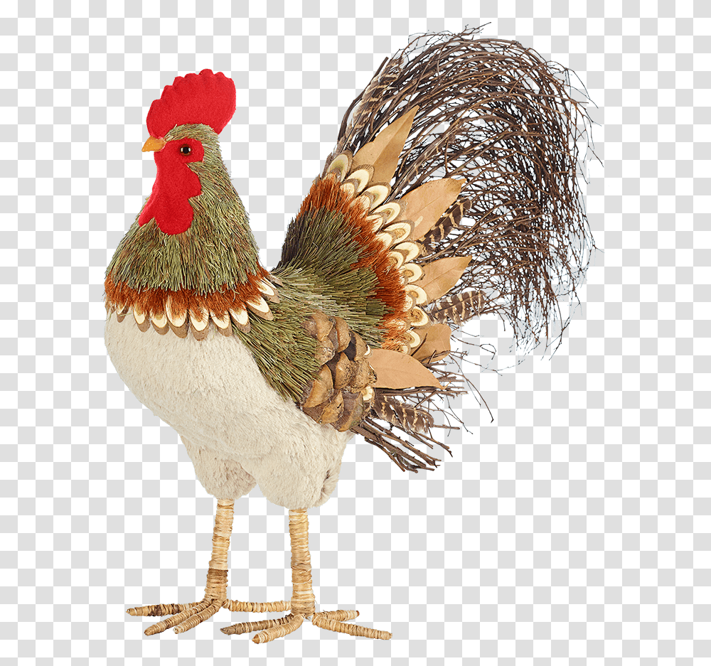 Rooster Made Of Straw Rooster, Chicken, Poultry, Fowl, Bird Transparent Png