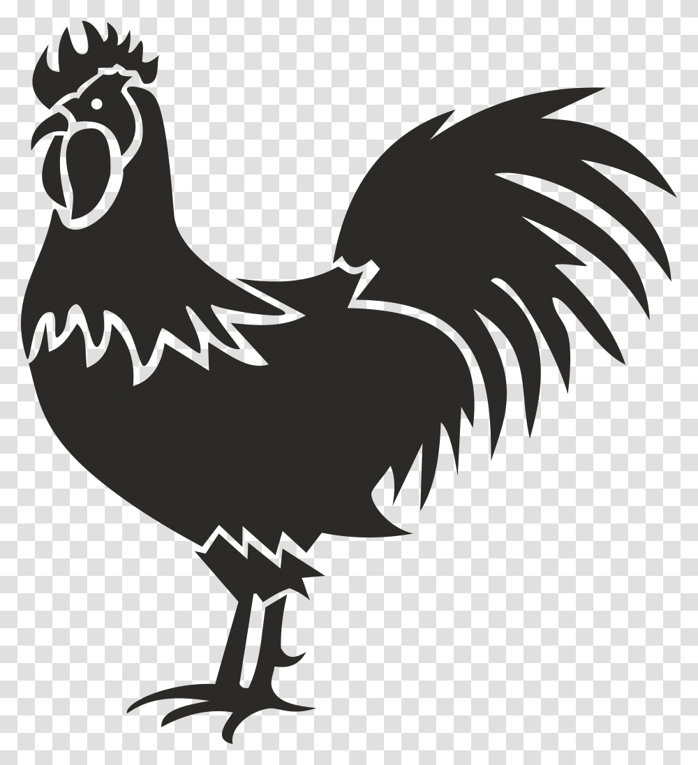 Rooster Silhouette Rooster Vector Art, Poultry, Fowl, Bird, Animal Transparent Png