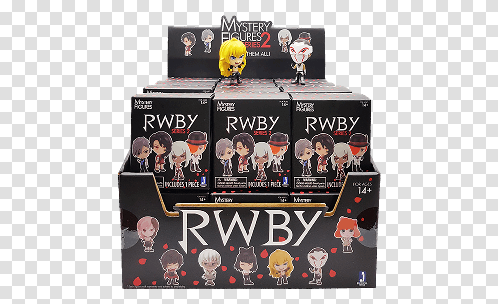 Rooster Teeth 4 Blind Boxes Rwby Series 1 Vinyl Mystery Rwby Blind Box Series, Person, People, Advertisement, Poster Transparent Png
