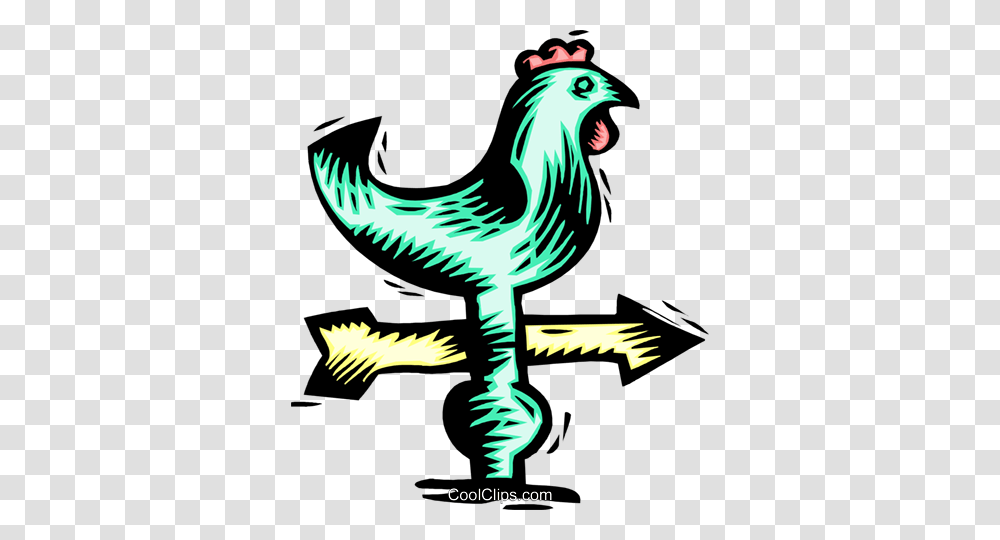 Rooster Weather Vane Royalty Free Vector Clip Art Illustration, Animal, Bird, Poultry, Fowl Transparent Png