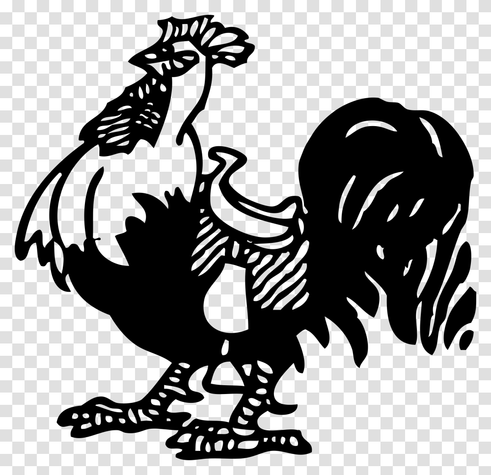 Rooster With A Saddle Clip Arts Rooster Wearing A Saddle, Gray, World Of Warcraft Transparent Png