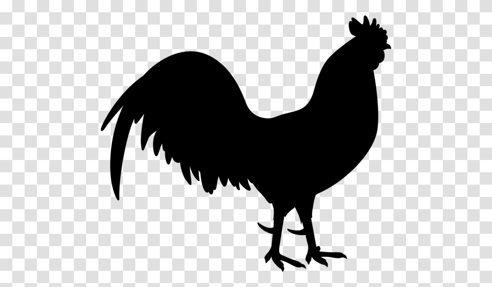 Rooster World Clip Art Silhouette Fauna Pig And Rooster Silhouette, Gray, World Of Warcraft Transparent Png