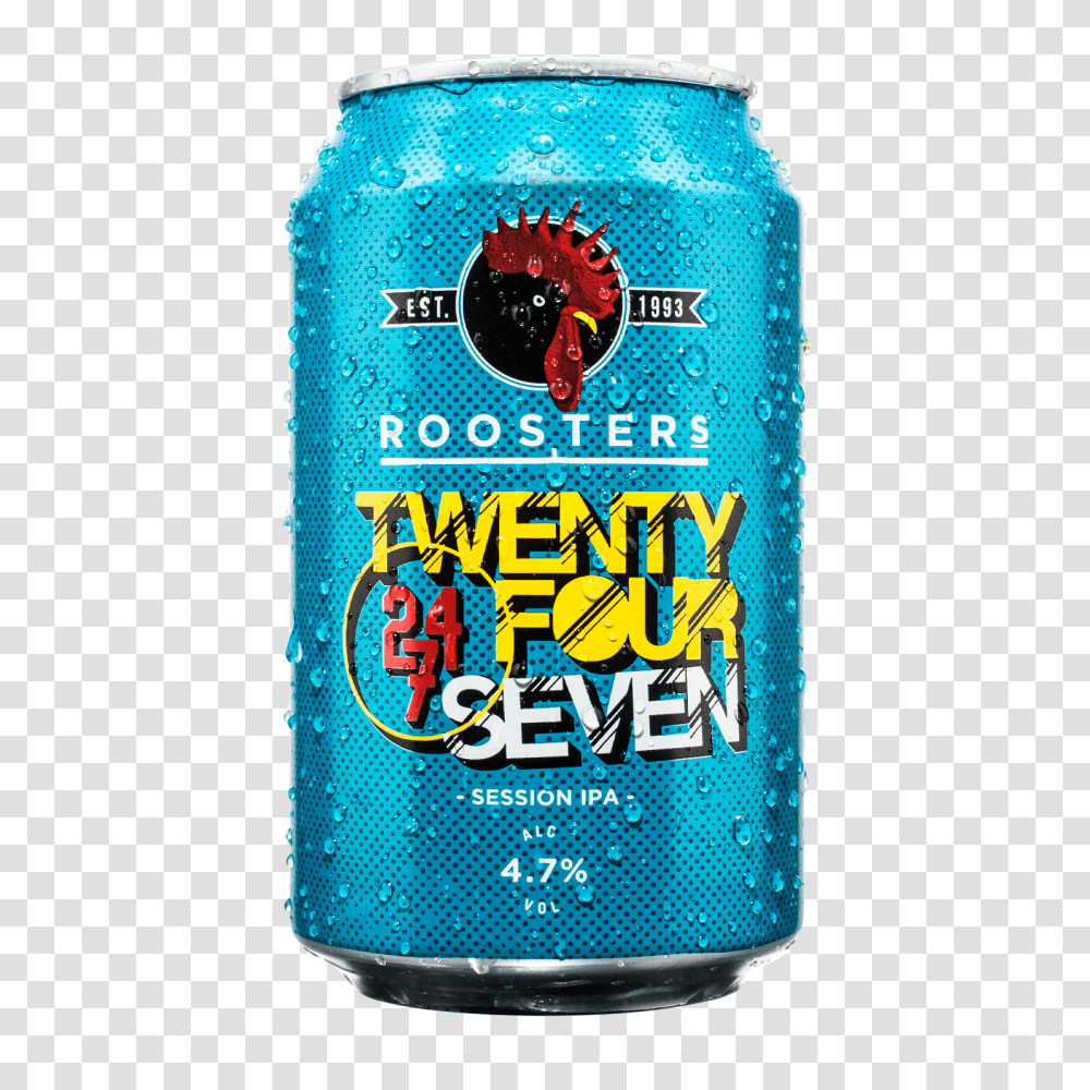 Roosters Twenty Four Seven Can Beer Hawk, Soda, Beverage, Drink, Tin Transparent Png