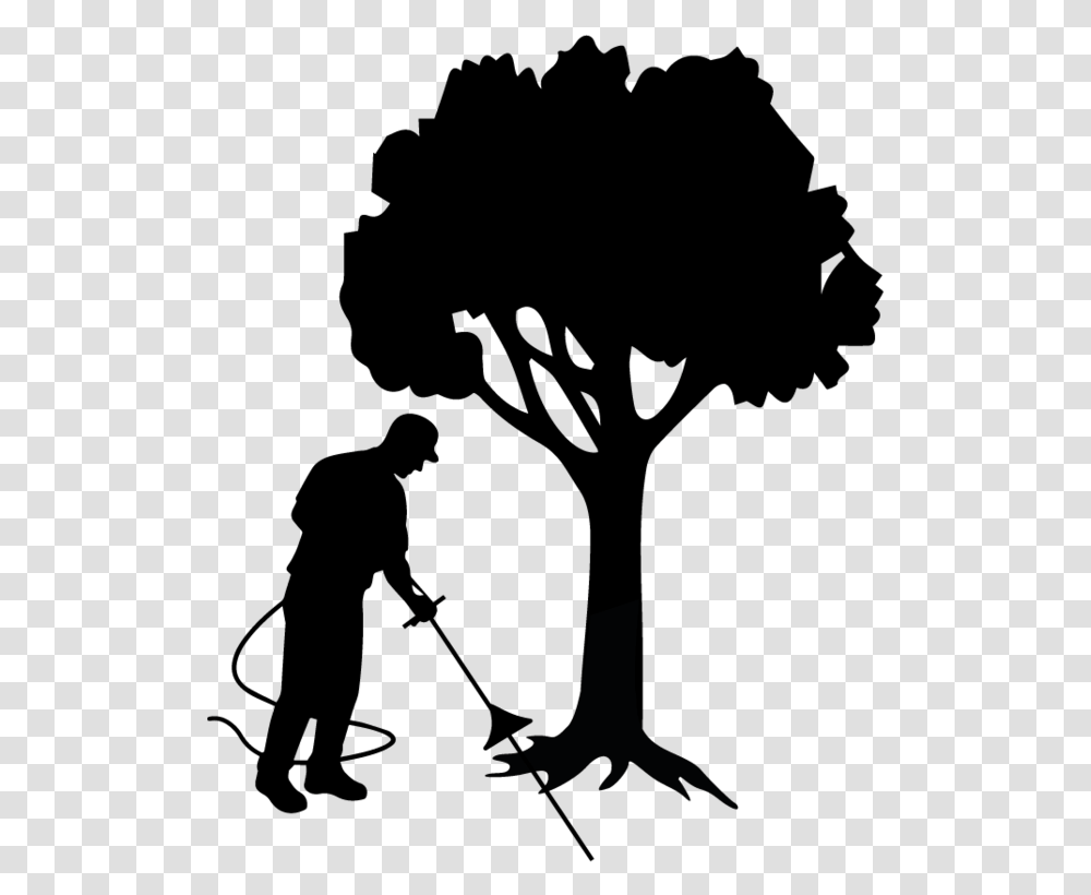 Root Aeriation Decompaction Ampamp Silhouette, Nature, Outdoors, Night, Astronomy Transparent Png