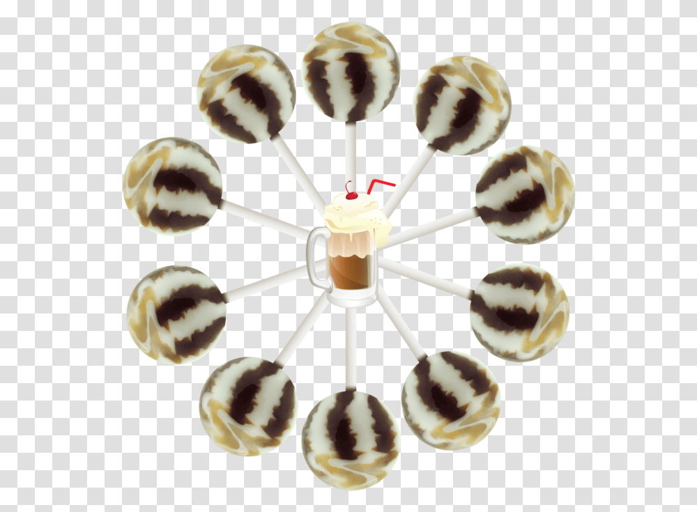 Root Beer Float Cream Swirl Lollipop Bag Dots In A Circle, Food, Egg, Candy, Cutlery Transparent Png
