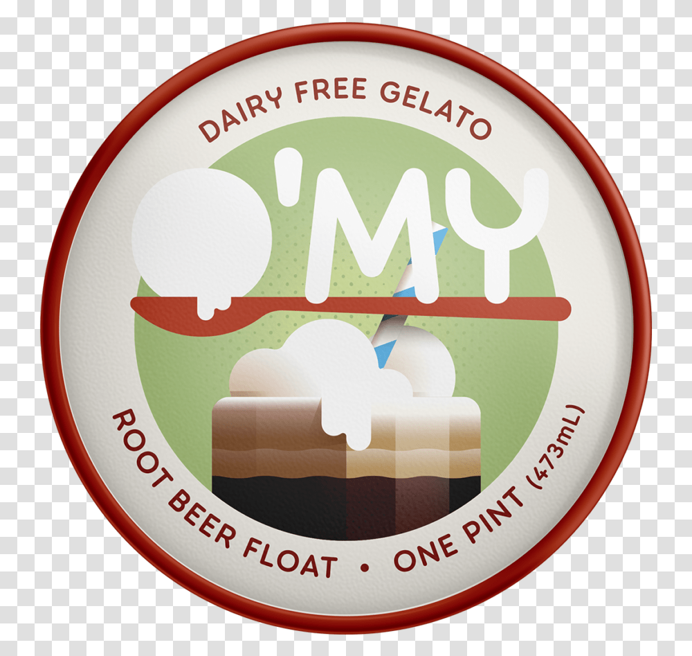 Root Beer Float Gelato Container Lid O My Gelato, Logo, Trademark, Badge Transparent Png