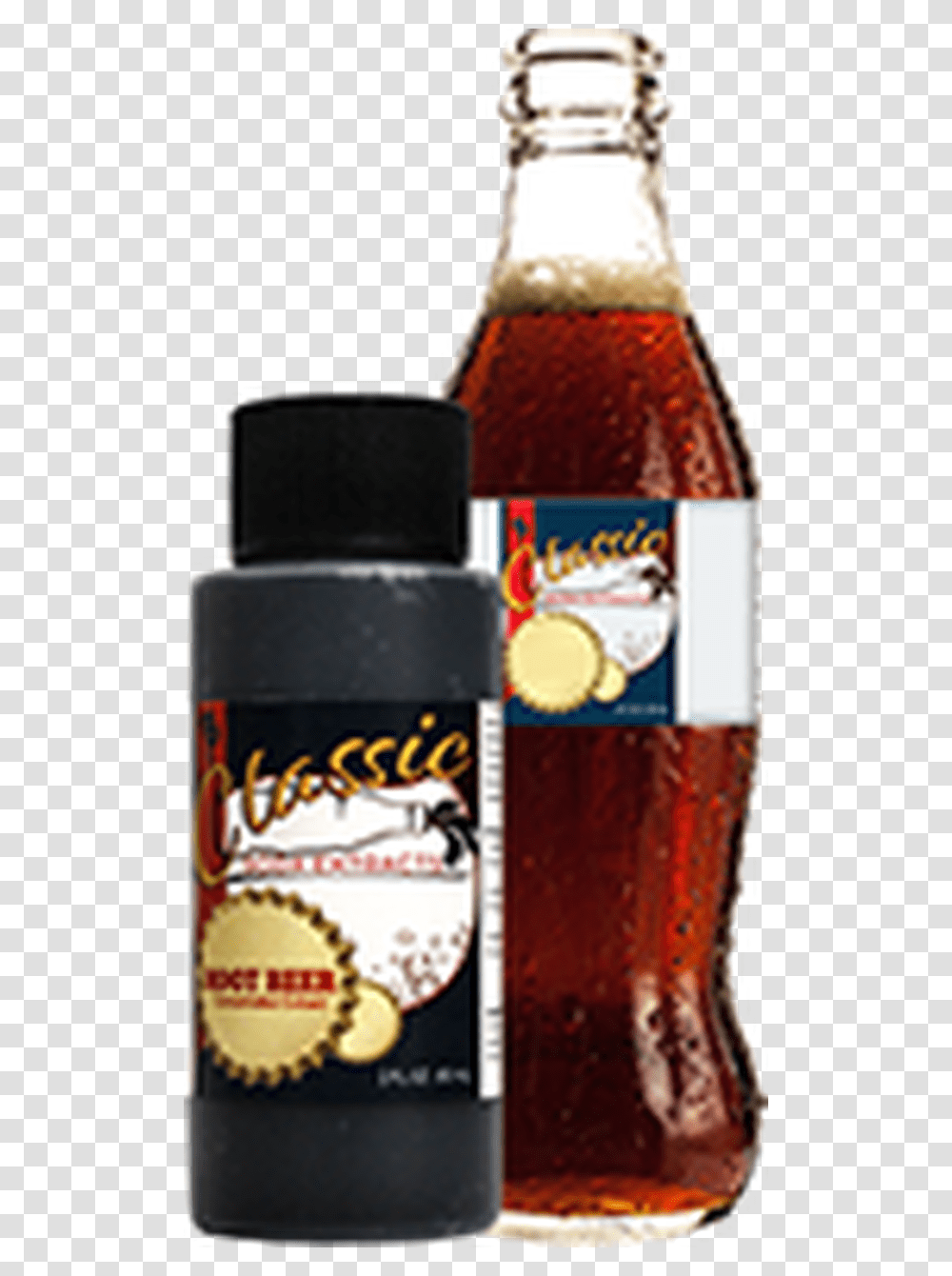 Root Beer Soda Extract Generic Cola Bottle, Label, Beverage, Alcohol Transparent Png
