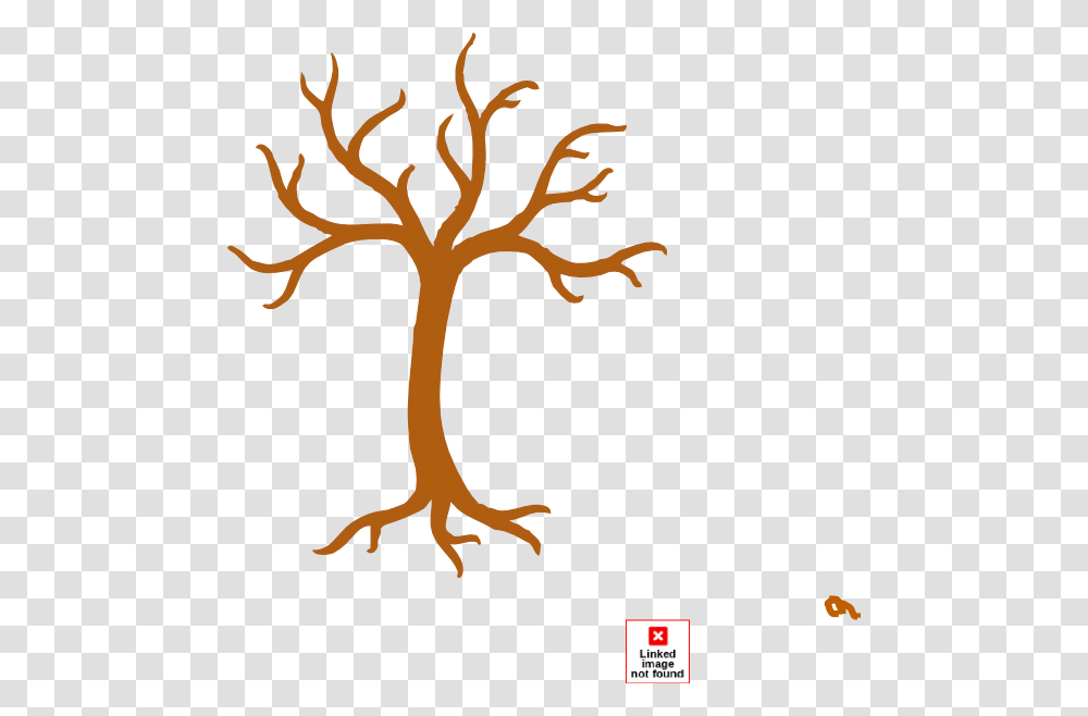 Roots Clipart Leaf Easy Simple Dead Tree Drawing, Plant, Antelope, Wildlife, Mammal Transparent Png