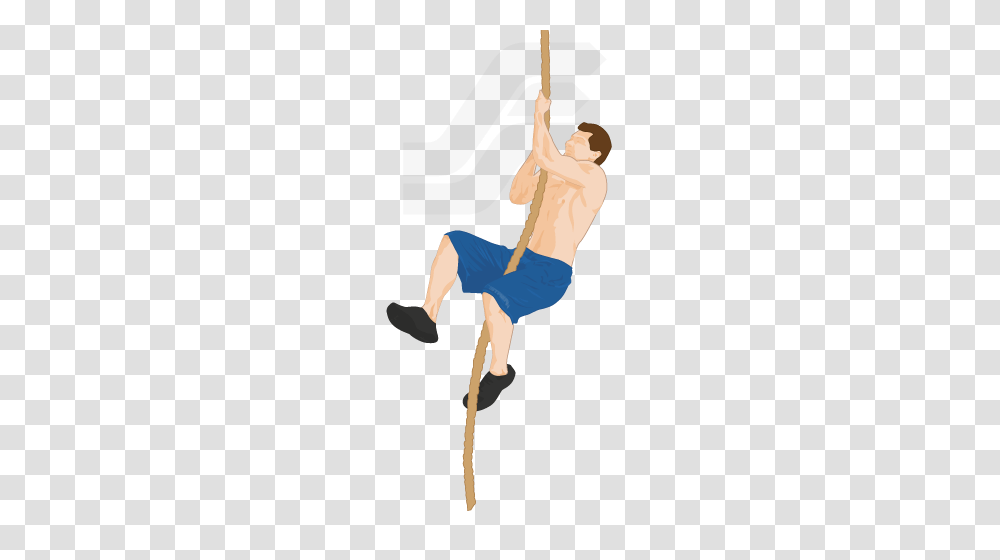 Rope Climbing Exercise For Strength Conditioning, Person, Shorts, Dance Transparent Png