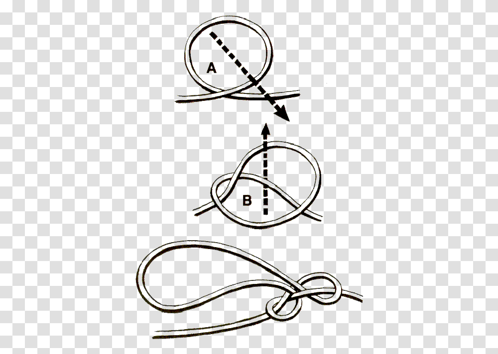 Rope Drawing Bight And Now Grasp The Rope At And Draw Manharness Knot Step By Step, Pattern, Alphabet Transparent Png