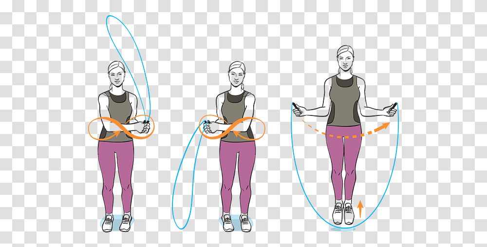 Rope Skipping Side Swing, Person, Tennis Racket, Whip, Long Sleeve Transparent Png