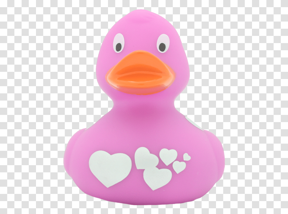 Rosa Corazones Plateados Pink Duck With Silver Hearts Lilalu, Toy, Figurine, Plush, Doll Transparent Png