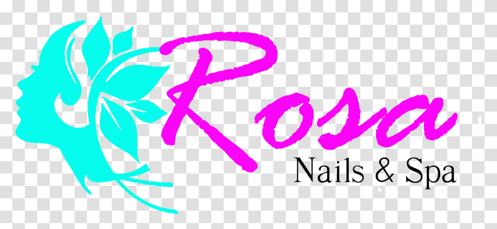 Rosa Nails Spa Logo Spa Nail, Text, Handwriting, Calligraphy, Alphabet Transparent Png