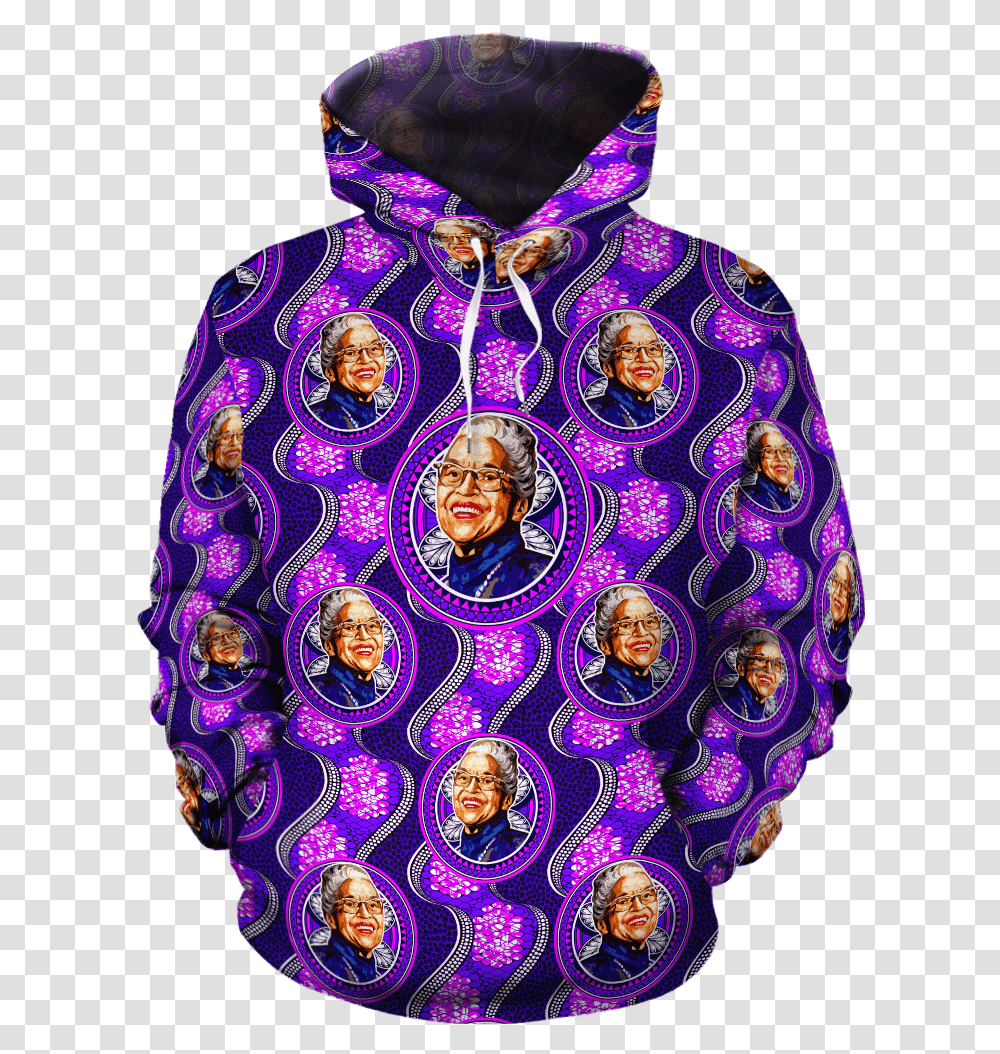 Rosa Parks Fabric All Over Hoodie, Apparel, Sweatshirt, Sweater Transparent Png