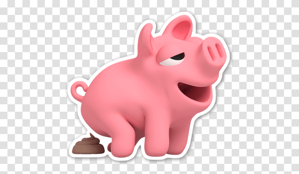 Rosa The Pig Poops Sticker Rosa The Pig Stickers, Toy, Piggy Bank Transparent Png