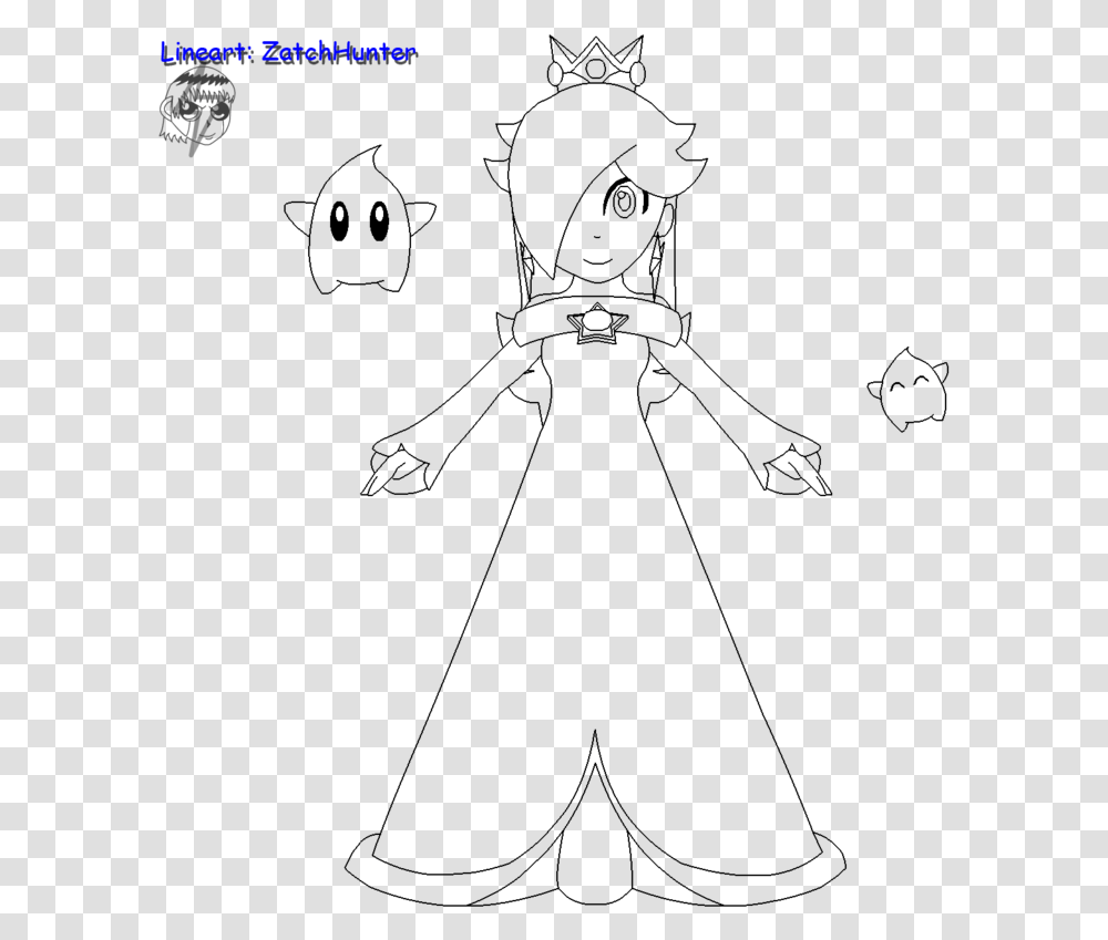 Rosalina Coloring Pages To Print Coloring Pages Of Rosalina, Outdoors, Nature, Astronomy, Gray Transparent Png