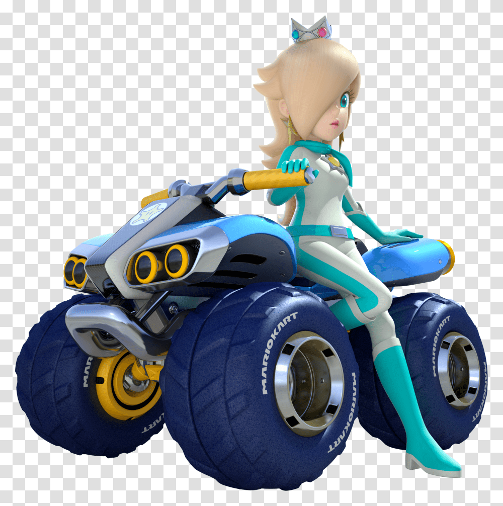 Rosalina On An Atv With Monster Truck Wheels Profile Artwork Transparent Png